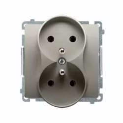 Basic Gniazdo 2-krot. z/u BMGZ2M.01/29 satyna