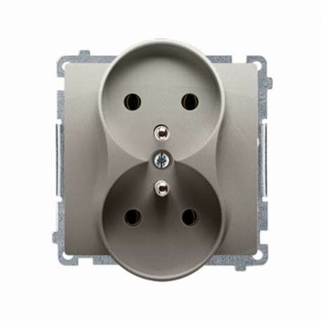 Basic 2gang socket outlet BMGZ2M.01/29 satin