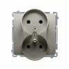 Basic 2gang grounded socket BMGZ2M.01/29 satin SIMON