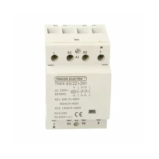 Installation contactor 63A 4P THK4-63/2Z+2NY 230VAC TRACON