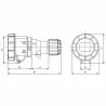 Gniazdo siłowe IP67 16A 400V 3P+N+E TICS-2152 Tracon