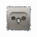 Basic RTV-SAT socket BMZAR-SAT1.3/1.01/29 satin