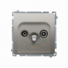 Basic RTV-SAT socket BMZAR-SAT1.3/1.01/29 satin SIMON