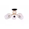 Lampa sufitowa plafon żyrandol VINTAGE JAIME-5 czarna-złota 5xE27 VITALUX