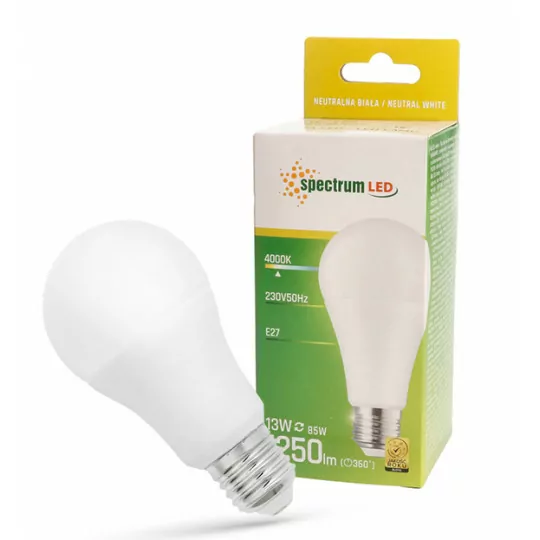 Żarówka LED GLS E27 13W neutralna NW SPECTRUM