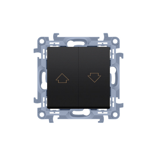 Simon10 Łącznik żaluzjowy pojedynczy 10A śrubowy CZP1.01/49 kolor czarny