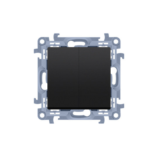 Simon10 Łącznik przycisk świecznikowy śrubowy CW5.01/49 czarny mat KONTAKT SIMON