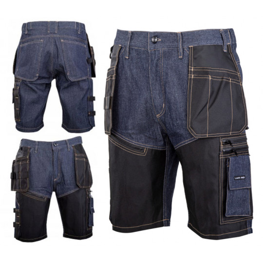 Spodenki krótkie jeansowe niebieskie wzmocnione rozmiar XL L4070904 LAHTI PRO