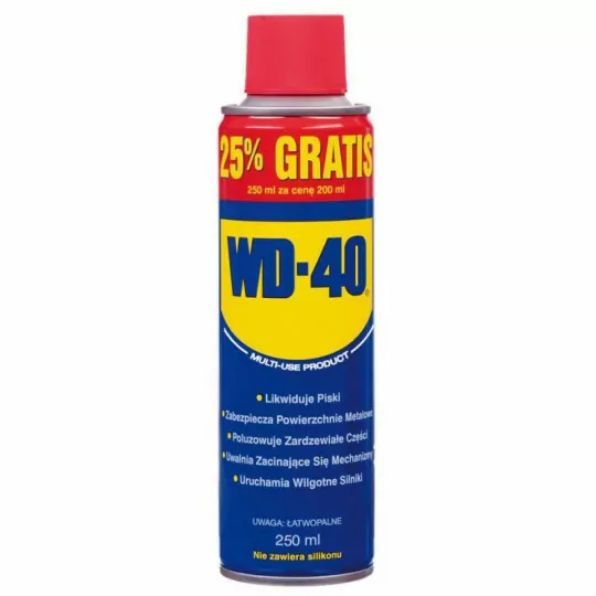 Olej technologiczny do smarowania odrdzewiacz WD-40 250ml