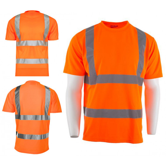 Koszulka T-SHIRT ostrzegawcza odblaskowa NEONOWA pomarańczowa rozmiar XL L4020704 LAHTI PRO