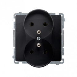 Basic Gniazdo 2-krotne z/u BMGZ2M.01/28 grafit