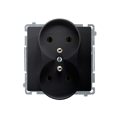 Basic 2gang sockets z/u BMGZ2M.01/28 graphite