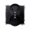 Basic 2gang grounded socket outlet BMGZ2M.01/28 graphite SIMON