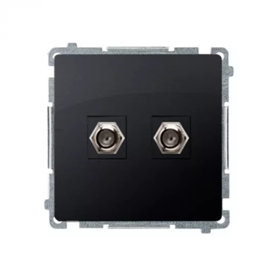 Basic Antenna Socket F" 2gang BMAF2.01/28 graphite SIMON Basic Antenna Socket F" 2gang BMAF2.01/28 graphite SIMON