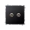 Basic Antenna Socket F&#34; 2gang BMAF2.01/28 graphite SIMON