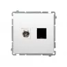 Basic Gniazdo Antenowe F + Gn RJ45 BMAFRJ45.01/11 biały SIMON