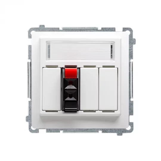 Basic 1-way speaker socket BMGL31.01/11 white SIMON Basic 1-way speaker socket BMGL31.01/11 white SIMON