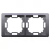 Basic Neos 2gang frame BMRC2/43 silver SIMON