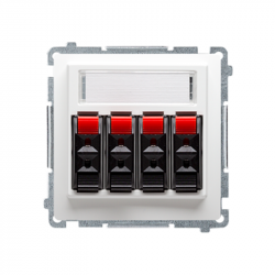 Basic Gniazdo Głośnikowe 4-krotne BMGL34.01/11 białe