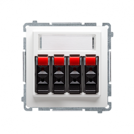 Basic 4 way speaker socket BMGL34.01/11 white