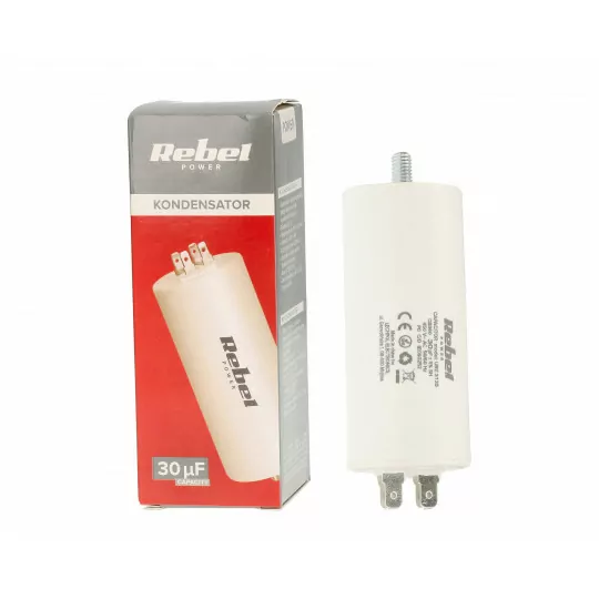 Kondensator silnikowy rozruchowy 30uF 450V URZ3135 REBEL