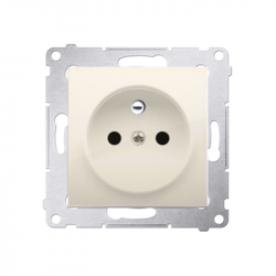 Simon54 Socket plug z/u with rng. DGZ1Z.01/41 beige