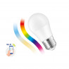 Żarówka LED WiFi RGB regulowana barwa ściemnialna 5W kulka E27 TUYA WOJ+14515 SPECTRUM SMART