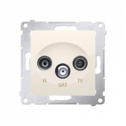 Simon54 R-TV-SAT antenna terminal socket DASK.01/41 beige