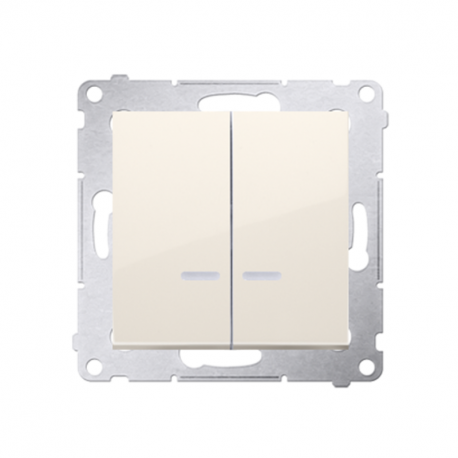 Simon54 Illuminated light switch DW5BL.01/41 beige