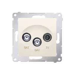 Simon54 Ant.RTV-SAT socket DASK2.01/41 beige