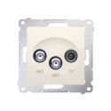 Simon54 Ant.RTV-SAT socket DASK2.01/41 beige