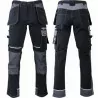 Spodnie robocze monterskie ze wzmocnieniami czarne rozmiar XL L4052004 LAHTI PRO