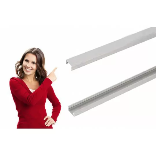 Profil aluminiowy nawierzchniowy SLIM8 AC2/Z 2000 biały 2metry TOPMET