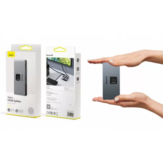 Rozgałęźnik switch dwukierunkowy rozdzielacz HDMI 2.0 4K CAHUB-BC0G BASEUS