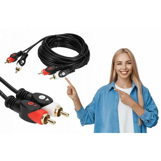 Kabel 2xRCA/2xRCA HQ 3m LB0020 Libox