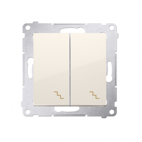 Simon54 Łącznik schodowy podwójny z podświetleniem LED DW6/2L.01/41 beżow