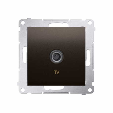 Simon54 Gniazdo antenowe TV pojedyncze końcowe DAK1.01/46 brązowy