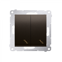 Simon54 LED-illuminated double staircase switch DW6/2L.01/46 brown