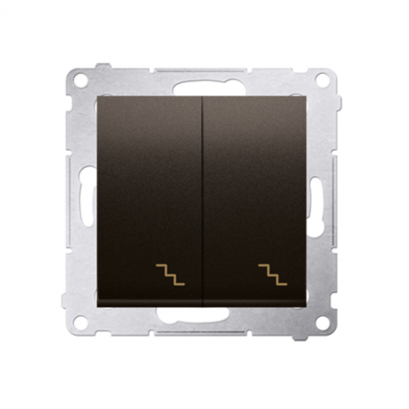 Simon54 LED-illuminated double staircase switch DW6/2L.01/46 brown