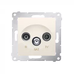 Simon54 RD/TV/SAT pass-through antenna outlet DASP.01/41 beige