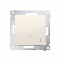 Simon54 Cross-over switch with illumination DW7L.01/41 beige