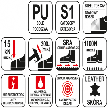 Work boots size 44 TRAT YT-80738 YATO