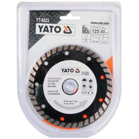 Tarcza diamentowa turbo 125mm YT-6023 YATO
