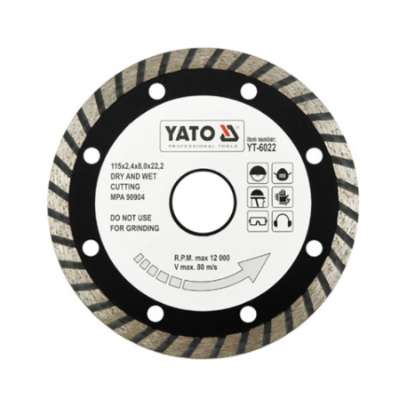 Tarcza diamentowa turbo 115mm YT-6022 YATO