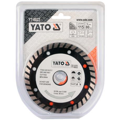Tarcza diamentowa turbo 115mm YT-6022 YATO