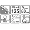 Tarcza diamentowa segmentowa 125mm YT-6003 Yato