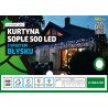Kurtyna sople lampki świąteczne 500LED barwa zimna + flash 24,5m LT-500/S/5M OKEJ LUX