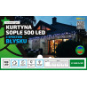 Kurtyna sople lampki świąteczne 500LED multlor + flash 24,5m LT-500/S/5M OKEJ LUXiko