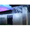 Lampki oświetlenie kurtyna sople 100 LED zewnętrzne barwa zimna przeźroczysty przewód IP44 4,8m 13-554 BULINEX
