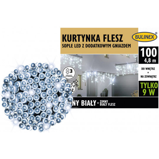 Kurtyna sople 100L zimny+flash IP44 5m 13-562